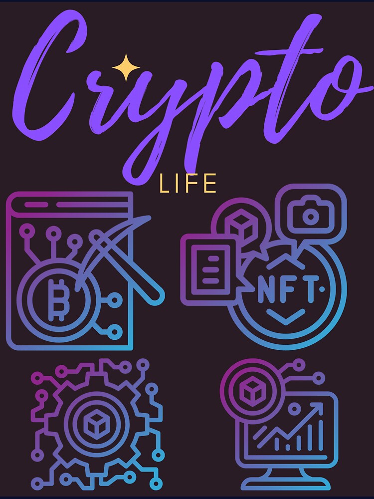 Crypto Life Merch Sticker by JusThink T-Shirts, Hoodie, Sweatshirt | BlankRebels.com (Image 3)