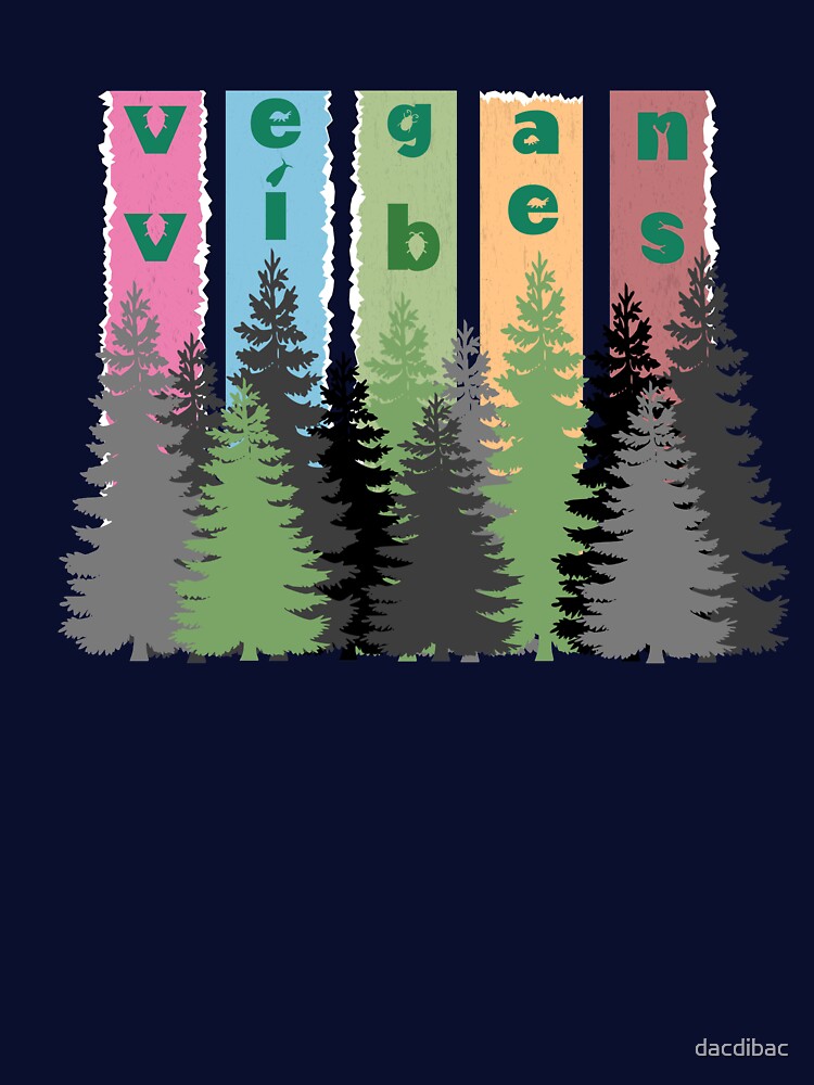 Retro Vegan Vibes by dacdibac T-Shirts, Hoodie, Sweatshirt | BlankRebels.com (Image 3)