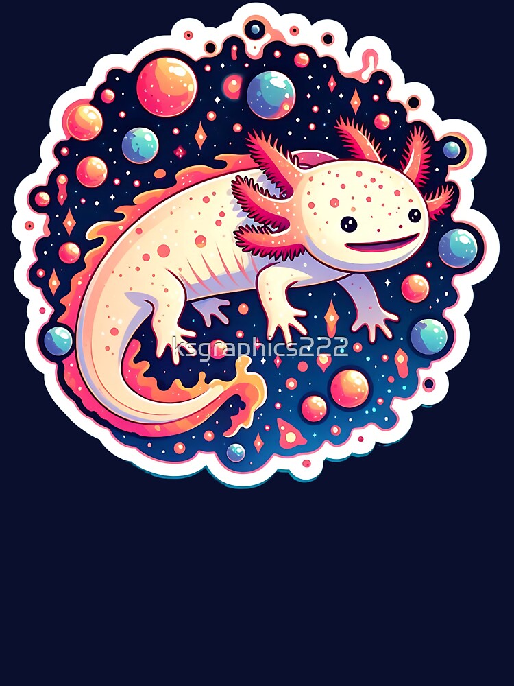 Axolotl Art #155 | Axolotl Lovers by ksgraphics222 T-Shirts, Hoodie, Sweatshirt | BlankRebels.com (Image 3)