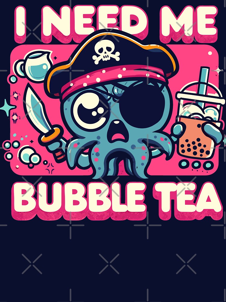 I Need Me Bubble Tea! Octopus Pirate Boba Lover by SubtleSplit T-Shirts, Hoodie, Sweatshirt | BlankRebels.com (Image 3)