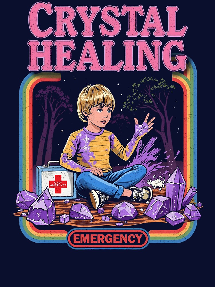 Crystal Healing Emergency: Retro & Occult Humor by Vintagenaut Co. T-Shirts, Hoodie, Sweatshirt | BlankRebels.com (Image 3)