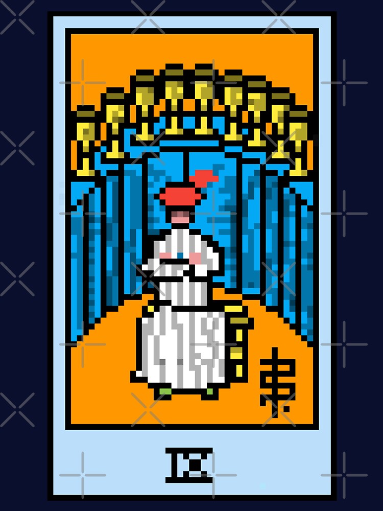 Wait Is This Pixel Art Tarot? Green Minor Arcana 'Nine Cups' ( Stickers Other Accessories) T-Shirts, Hoodie, Sweatshirt