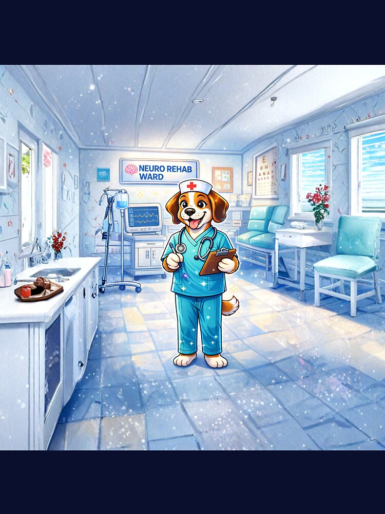 Neuro Rehab Nurse Dog - Cute Male Puppy RN in Neuro Ward by Nature's Palette T-Shirts, Hoodie, Sweatshirt (Image 3)