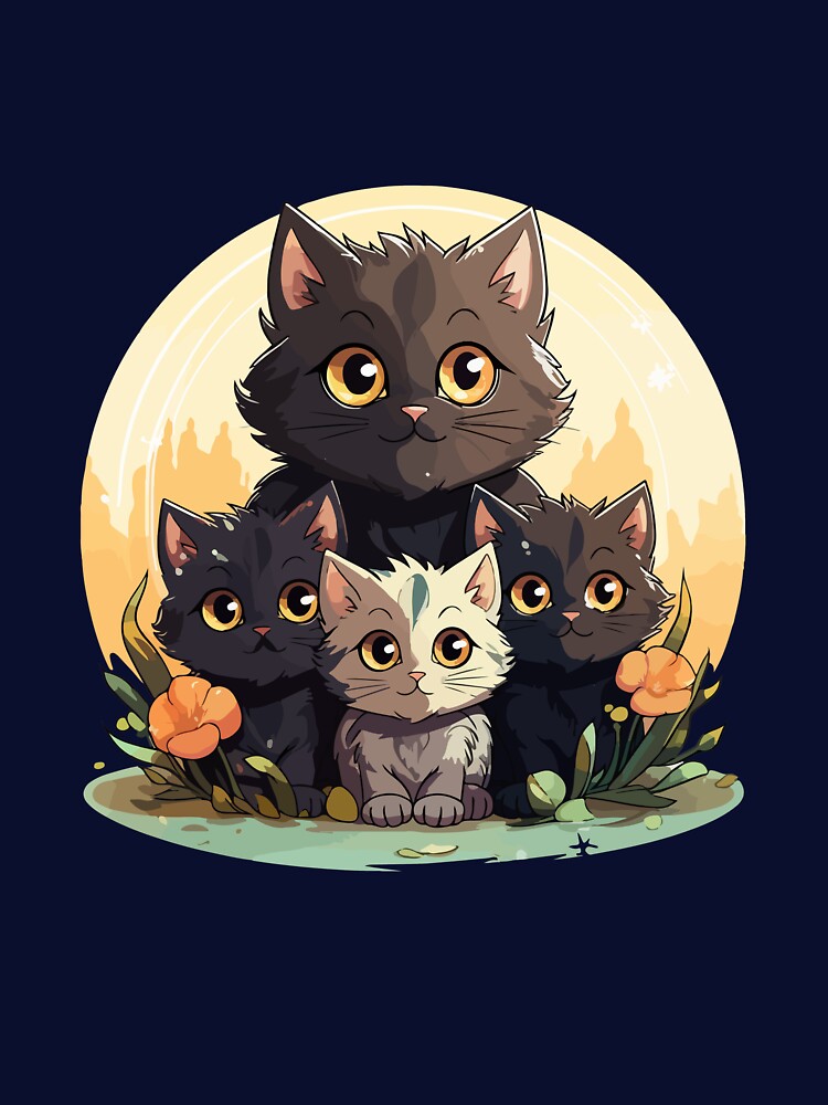 "Cute Cat Family  | Mom and Kittens" by ArtisticScratch T-Shirts, Hoodie, Sweatshirt | BlankRebels.com (Image 3)