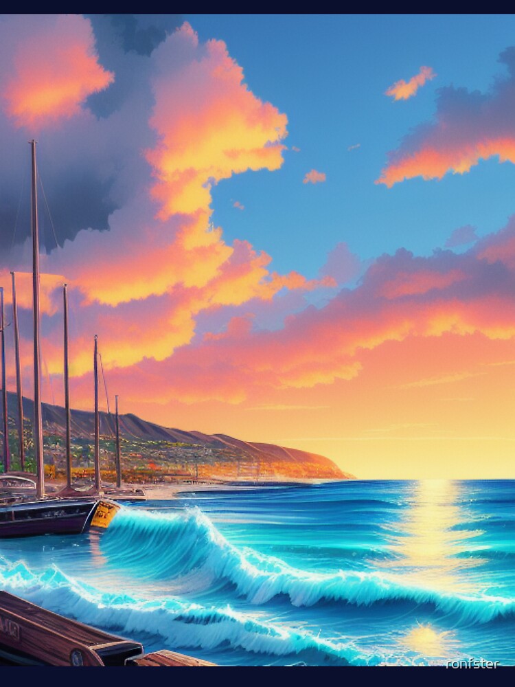 Tropical Sunset by Airdale Navy T-Shirts, Hoodie, Sweatshirt | BlankRebels.com (Image 3)
