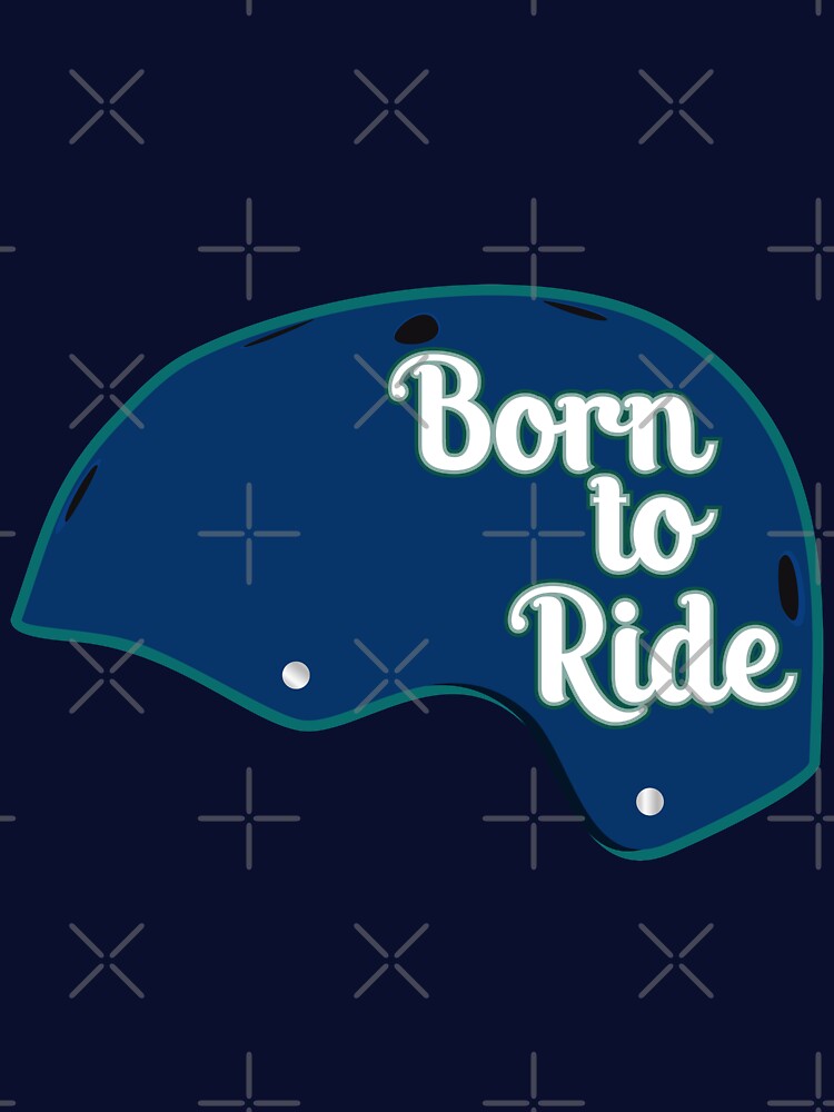 Skateboard Helmet Born Ride Solid Blue T-Shirts, Hoodie, Sweatshirt
