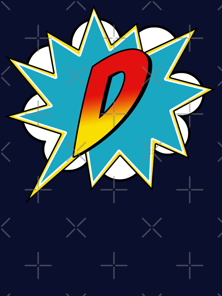 Letter D Superhero Name Comic T-Shirts, Hoodie, Sweatshirt