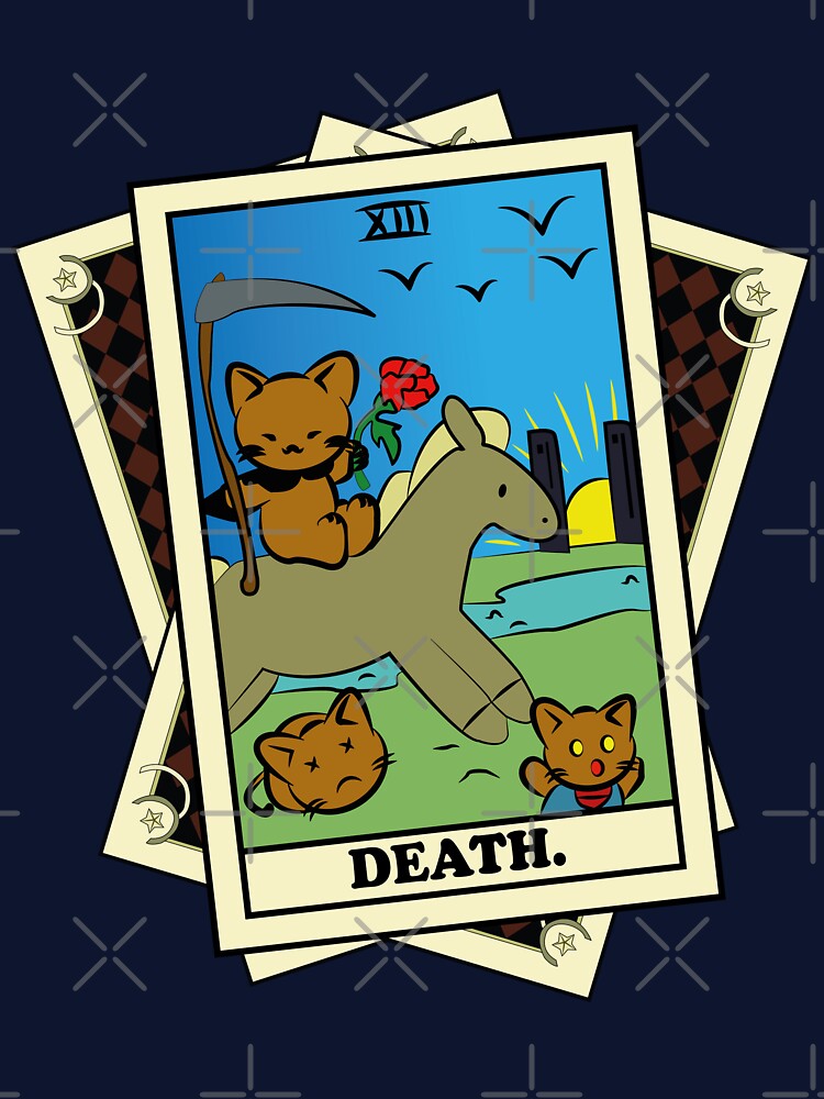 TAROT CARDS DECK | DEATH. | FORTUNE CAT by FalconLifeStore T-Shirts, Hoodie, Sweatshirt | BlankRebels.com (Image 3)