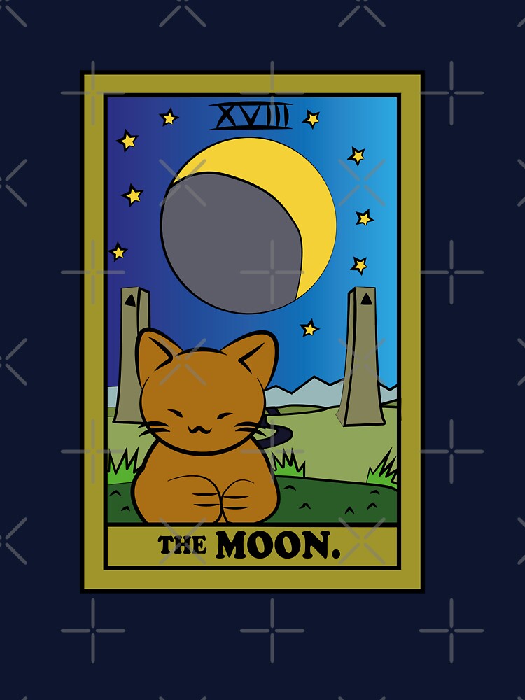 TAROT CARDS | THE MOON. | CAT by FalconLifeStore T-Shirts, Hoodie, Sweatshirt | BlankRebels.com (Image 3)
