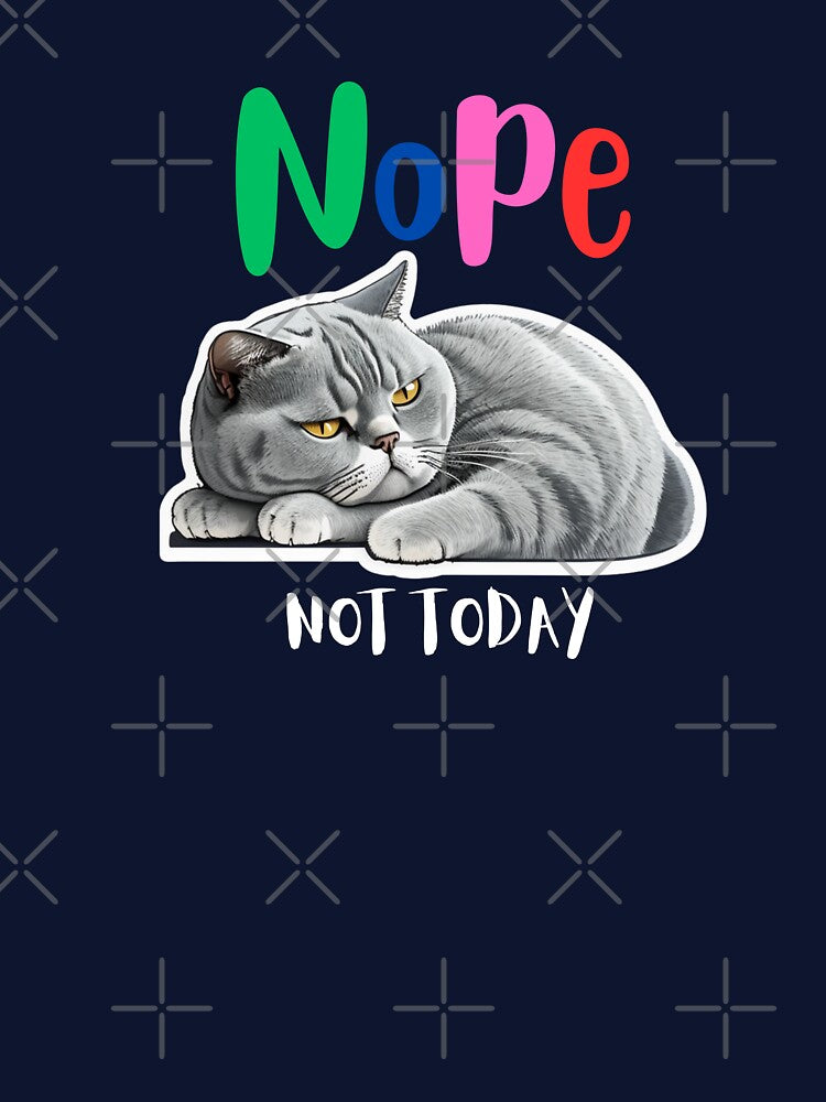 Funny Lazy Bored Cat For Cat Mom Cat Dad Cat Lover No Meme by kalidfashUSA