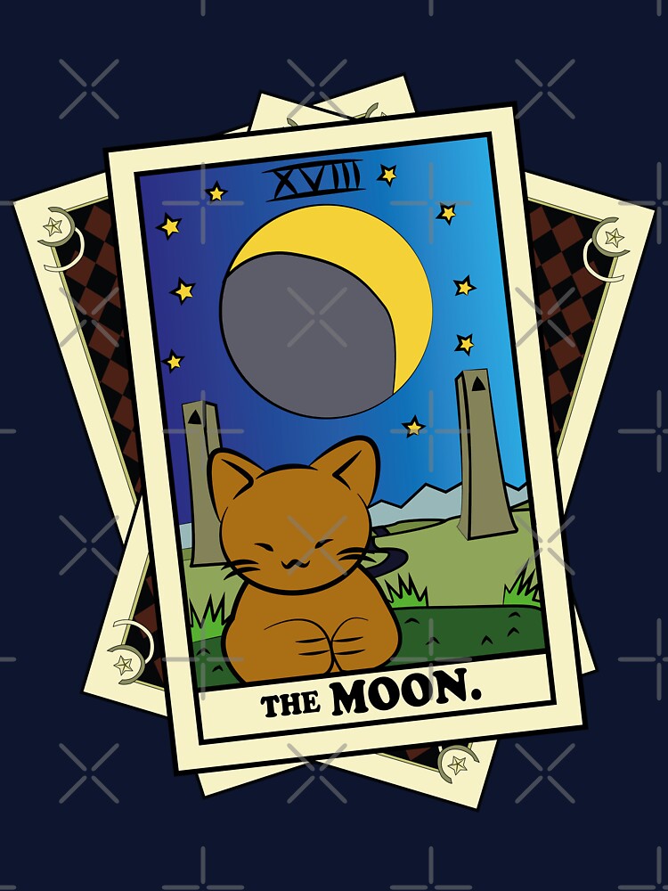 TAROT CARDS DECK | THE MOON. | FORTUNE CAT by FalconLifeStore T-Shirts, Hoodie, Sweatshirt | BlankRebels.com (Image 3)