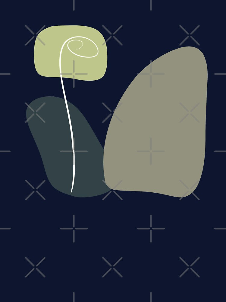 Dark Blue and Gray Minimalist Shapes by ArtforDailyLife T-Shirts, Hoodie, Sweatshirt | BlankRebels.com (Image 3)