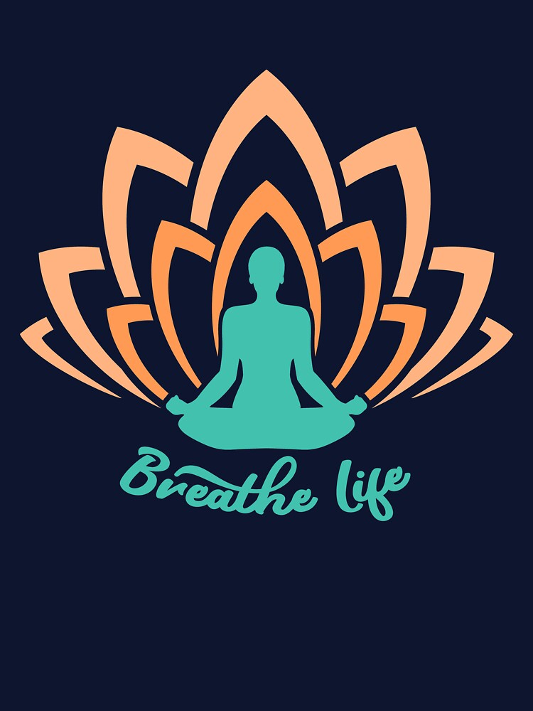 Breathe yoga and happy Life by Khushi Graphics T-Shirts, Hoodie, Sweatshirt | BlankRebels.com (Image 3)