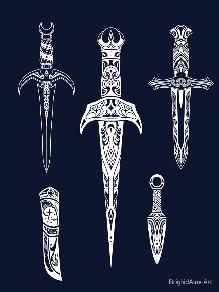 Ornamental Weapons - white by BrighidAine Art T-Shirts, Hoodie, Sweatshirt | BlankRebels.com (Image 3)