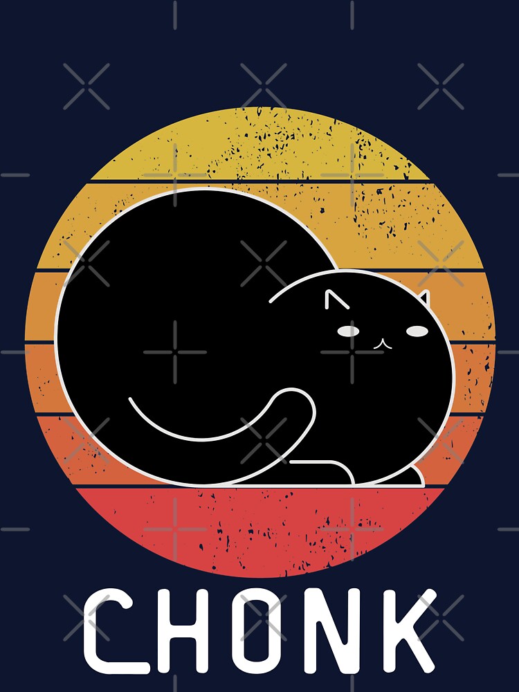 Funny Fat Cat Design Retro Vintage Chonk Cat For Cat Lovers by Kaladzishop T-Shirts, Hoodie, Sweatshirt (Image 3)