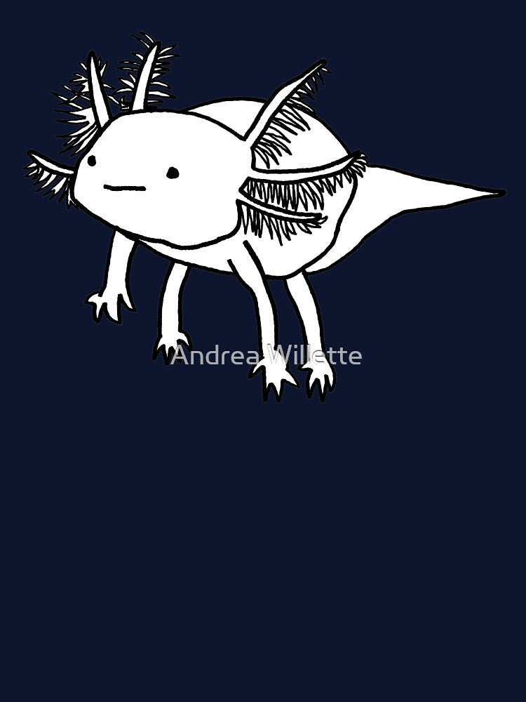 Cute happy floaty axolotl by Andrea Willette T-Shirts, Hoodie, Sweatshirt | BlankRebels.com (Image 3)