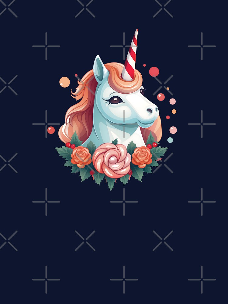 Candy Cane Unicorn: A Whimsical Christmas Delight by unimuse T-Shirts, Hoodie, Sweatshirt | BlankRebels.com (Image 3)