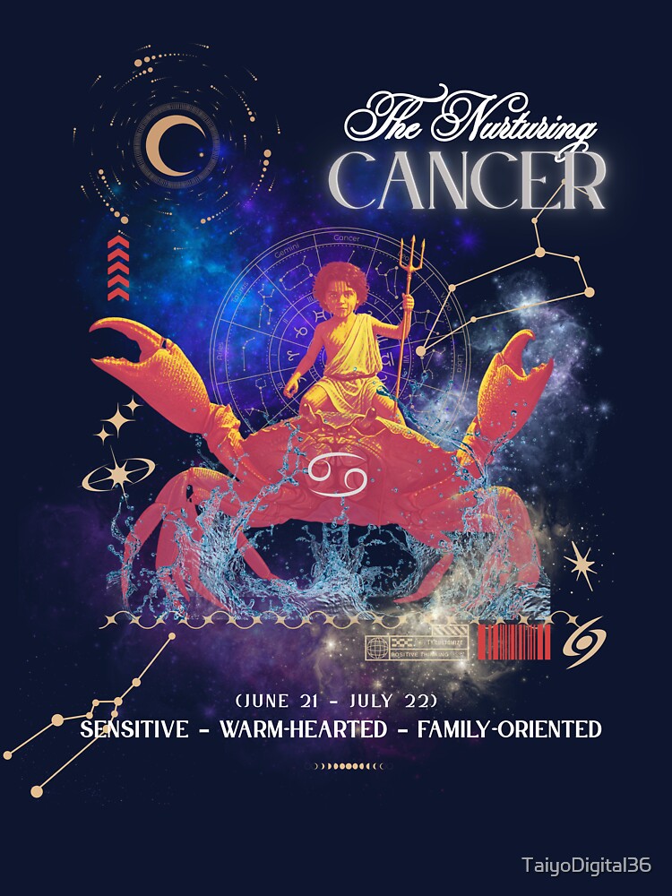 Cancer Zodiac Sign vintage by TaiyoDigital36 T-Shirts, Hoodie, Sweatshirt | BlankRebels.com (Image 3)