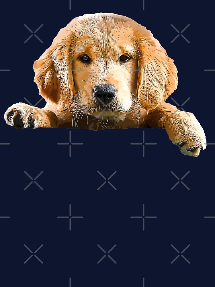 Golden retriever puppy - cute art by Elarex T-Shirts, Hoodie, Sweatshirt | BlankRebels.com (Image 3)
