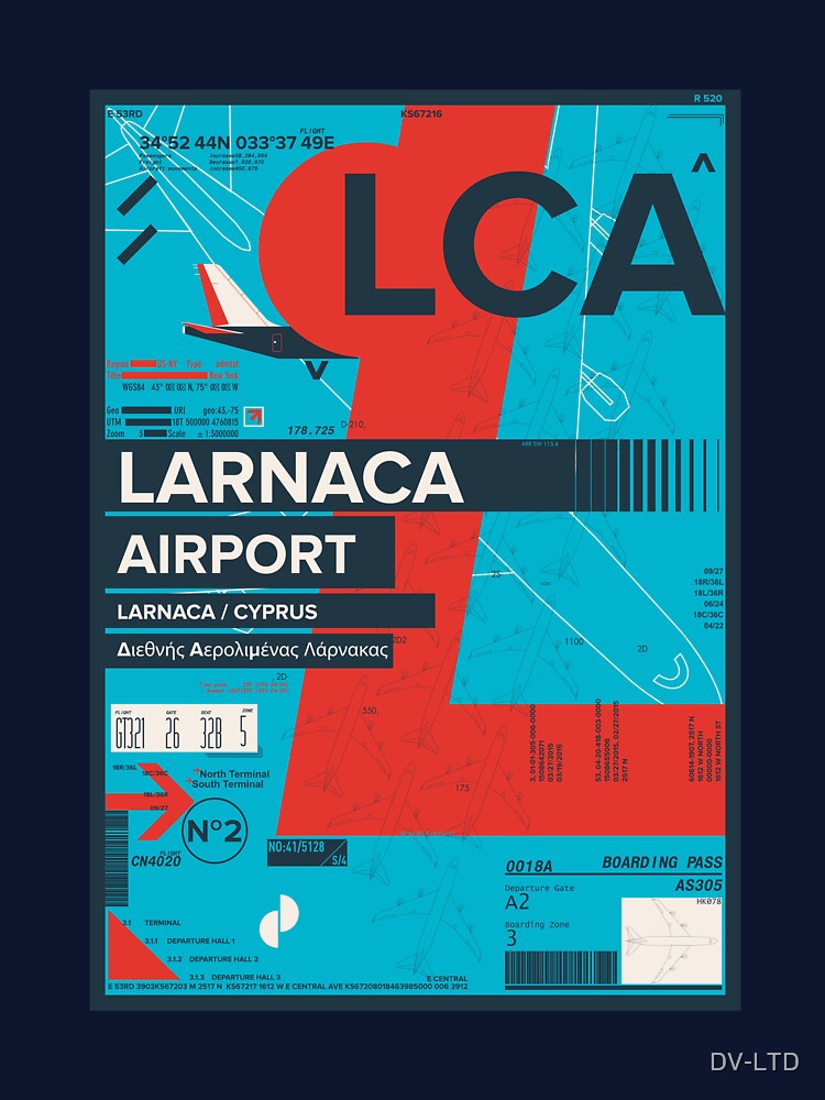 Larnaca Airport Cyprus Travel Stamp Flight Pass T-Shirts, Hoodie, Sweatshirt