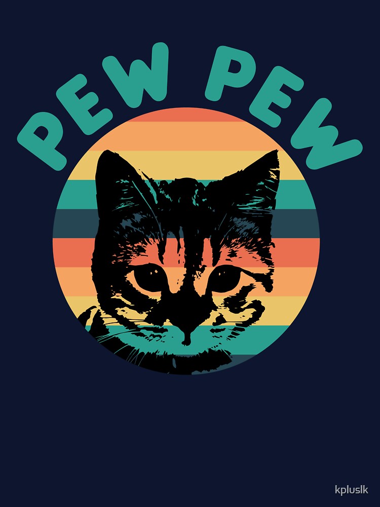Vintage Retro Black Cat L Funny Cat Pew Pew L Funny Kitty Pet Lovers T-Shirts, Hoodie, Sweatshirt