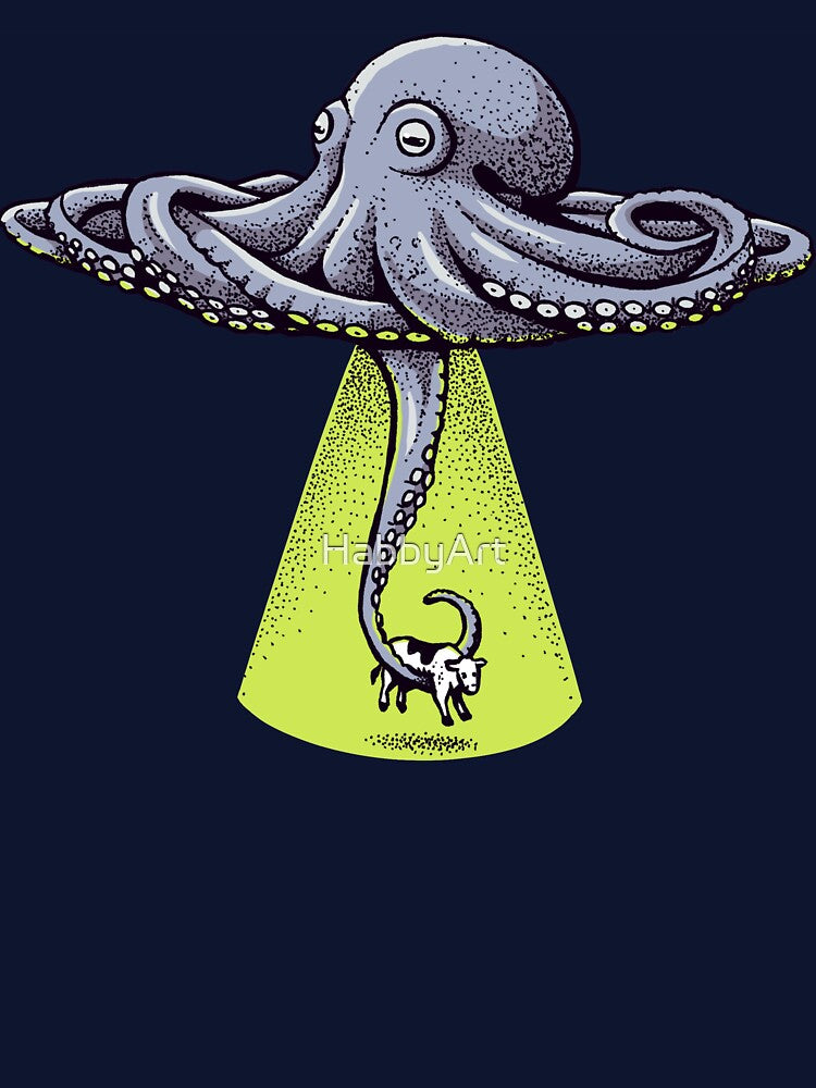 UFO (Unidentified Flying Octopus) by HabbyArt T-Shirts, Hoodie, Sweatshirt | BlankRebels.com (Image 3)