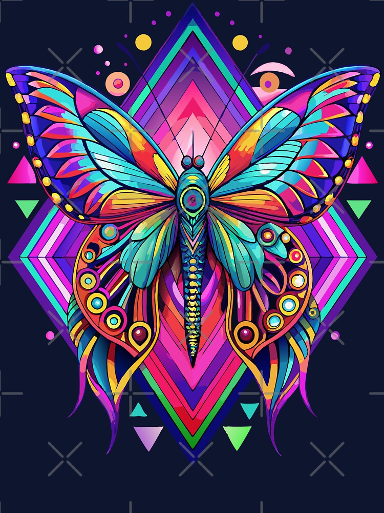 Neon Butterfly Bliss by SebTees T-Shirts, Hoodie, Sweatshirt | BlankRebels.com (Image 3)