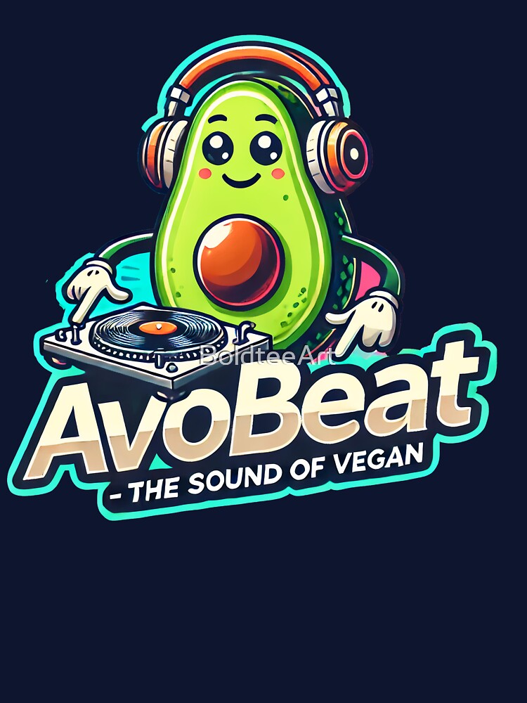 AvoBeat – The Sound of Vegan by BoldteeArt T-Shirts, Hoodie, Sweatshirt | BlankRebels.com (Image 3)