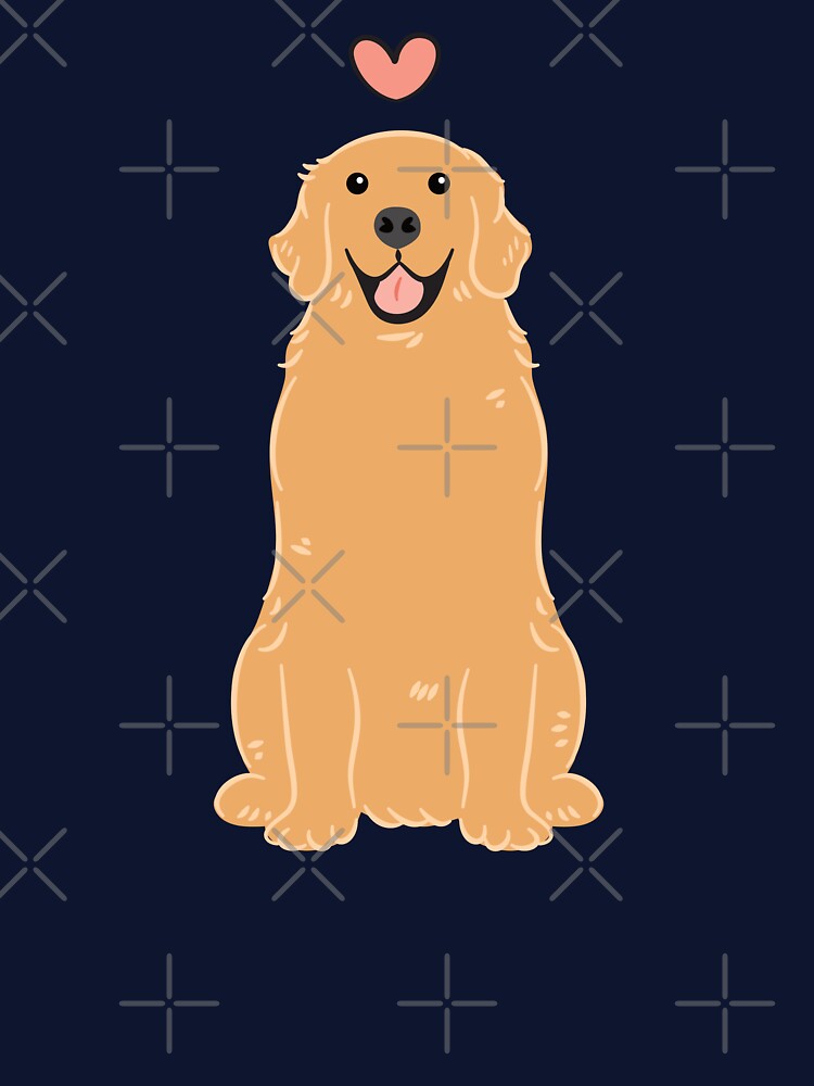 LOVE Golden Retriever - Black background by Lulupainting T-Shirts, Hoodie, Sweatshirt | BlankRebels.com (Image 3)