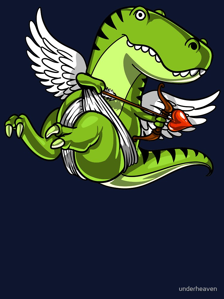 Cute T-Rex Dinosaur Cupid by underheaven T-Shirts, Hoodie, Sweatshirt | BlankRebels.com (Image 3)