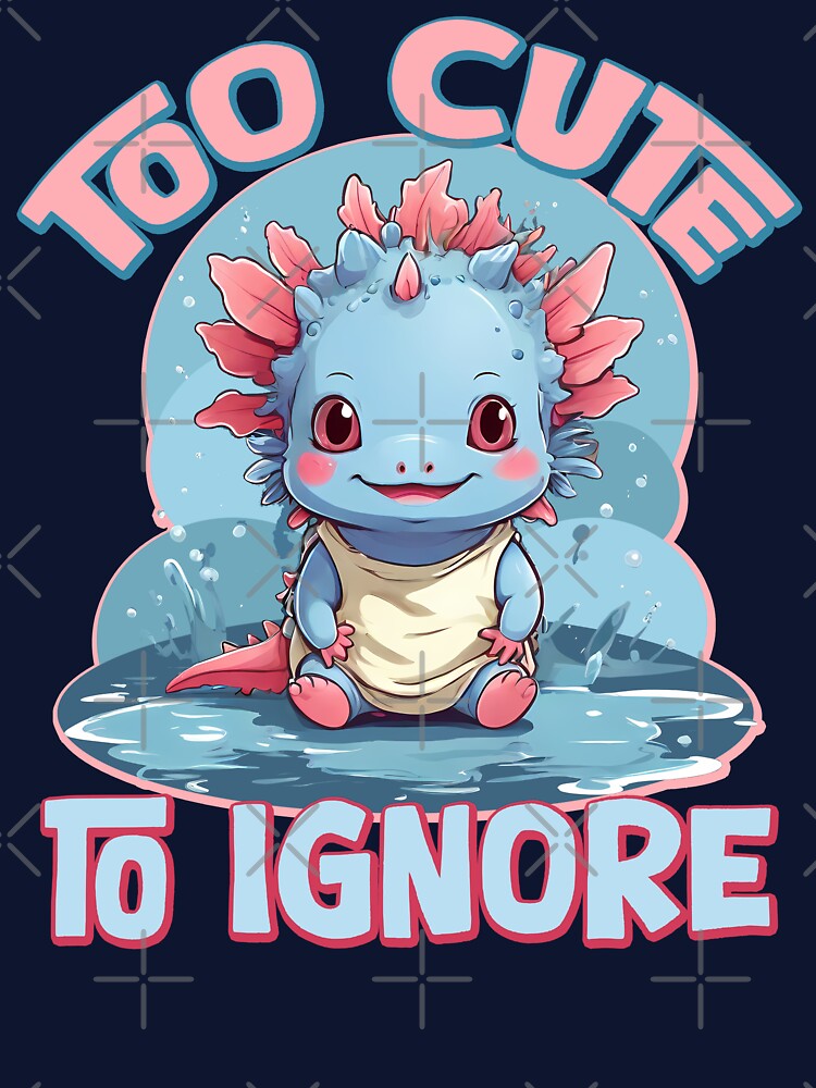 To cute to ignore! Blue Axolotl funny illustration. by Grygiel23 T-Shirts, Hoodie, Sweatshirt | BlankRebels.com (Image 3)