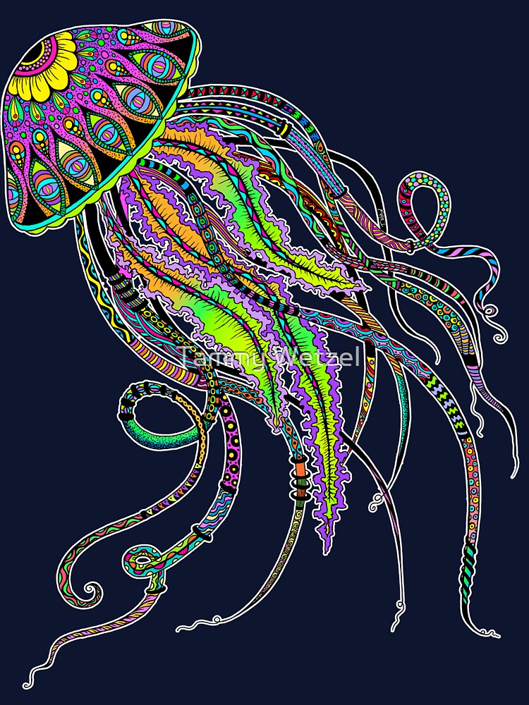 Electric Jellyfish by Tammy Wetzel T-Shirts, Hoodie, Sweatshirt | BlankRebels.com (Image 3)