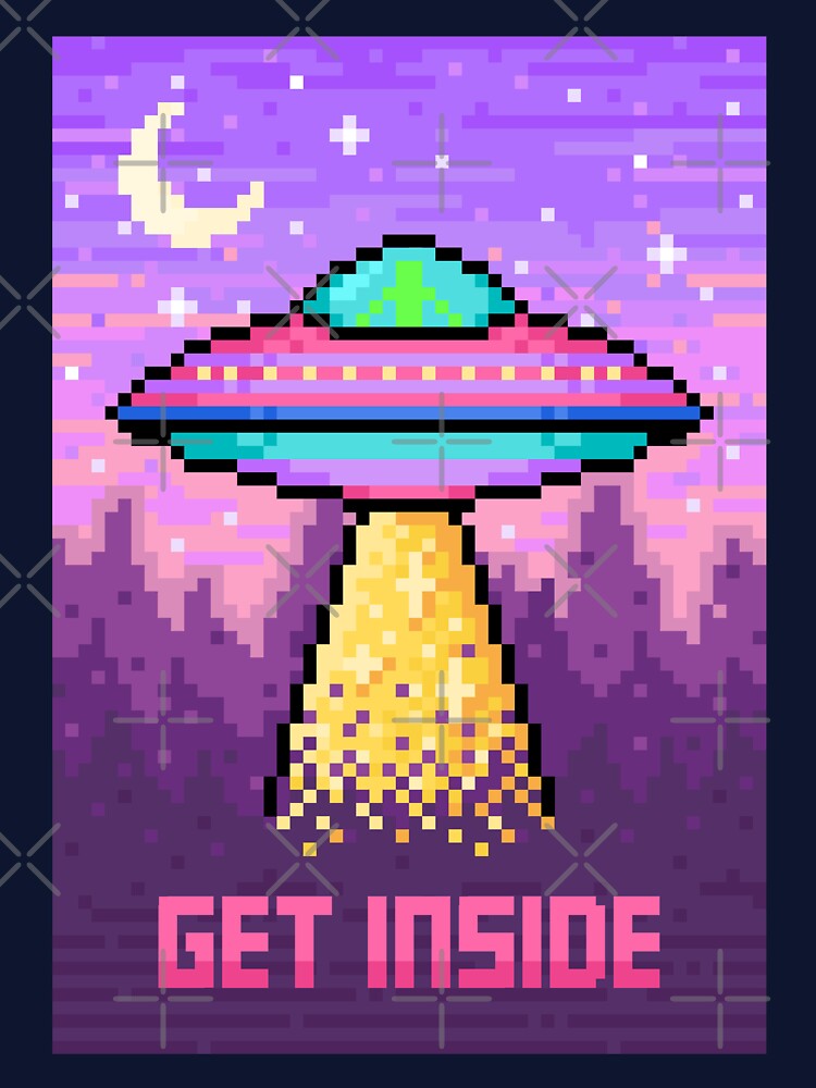 Get Inside - 90s Pixel UFO by 90sAlien T-Shirts, Hoodie, Sweatshirt | BlankRebels.com (Image 3)