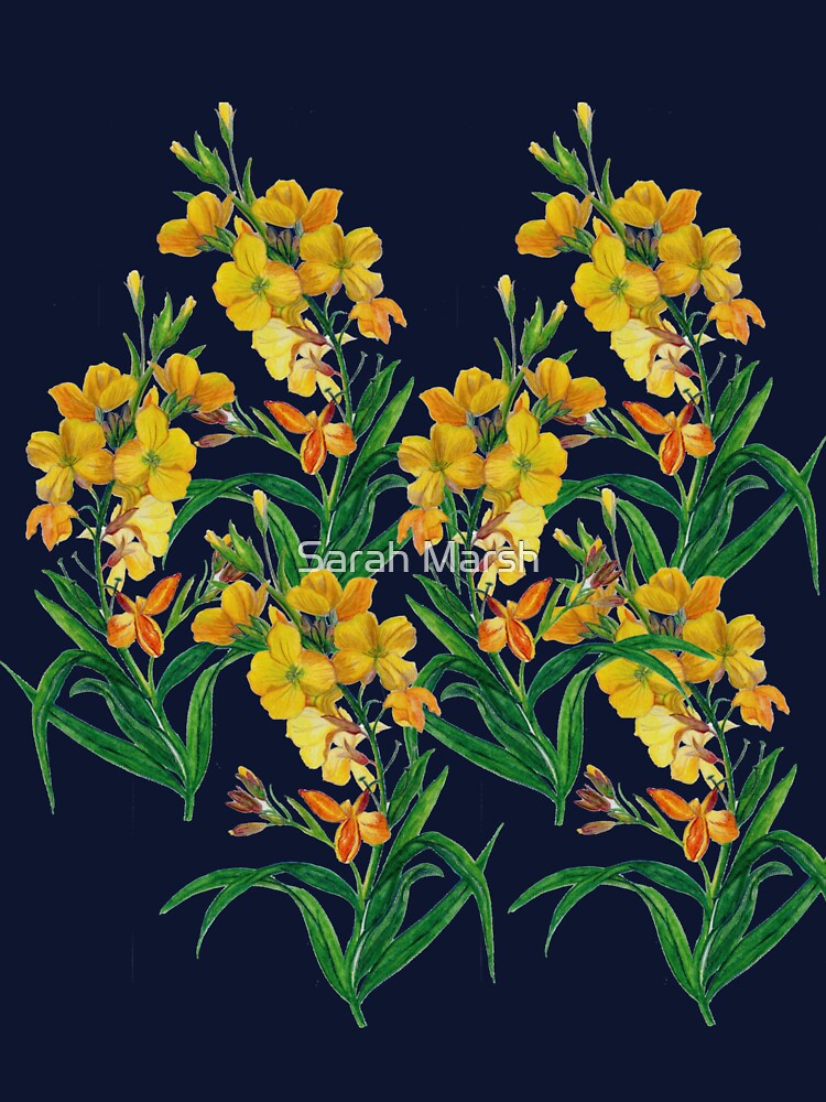 Yellow floral, botanical print by Sarah Marsh T-Shirts, Hoodie, Sweatshirt | BlankRebels.com (Image 3)