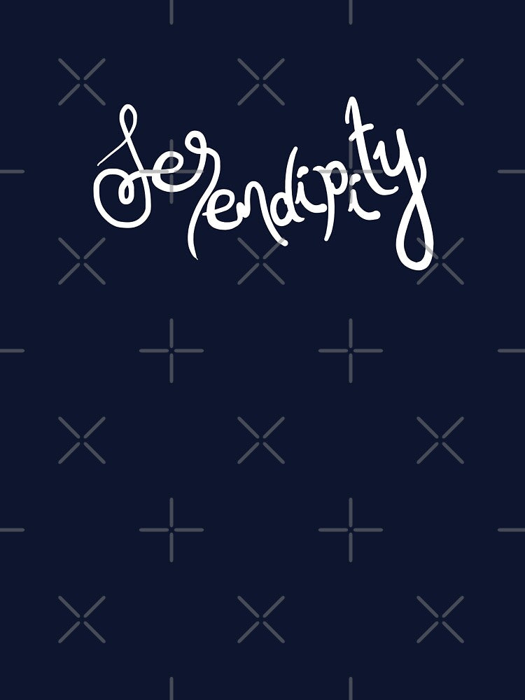 Serendipity Lettering Design White Version by Khotekmei T-Shirts, Hoodie, Sweatshirt | BlankRebels.com (Image 3)