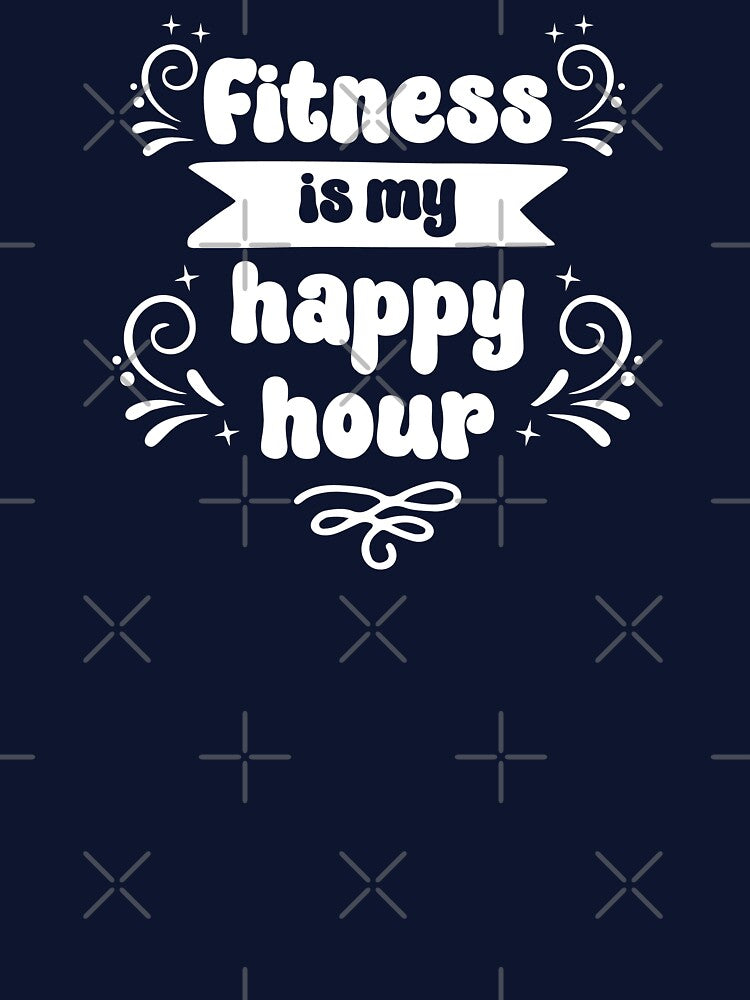 Fitness is My Happy Hour White Text by inspiredalike T-Shirts, Hoodie, Sweatshirt | BlankRebels.com (Image 3)
