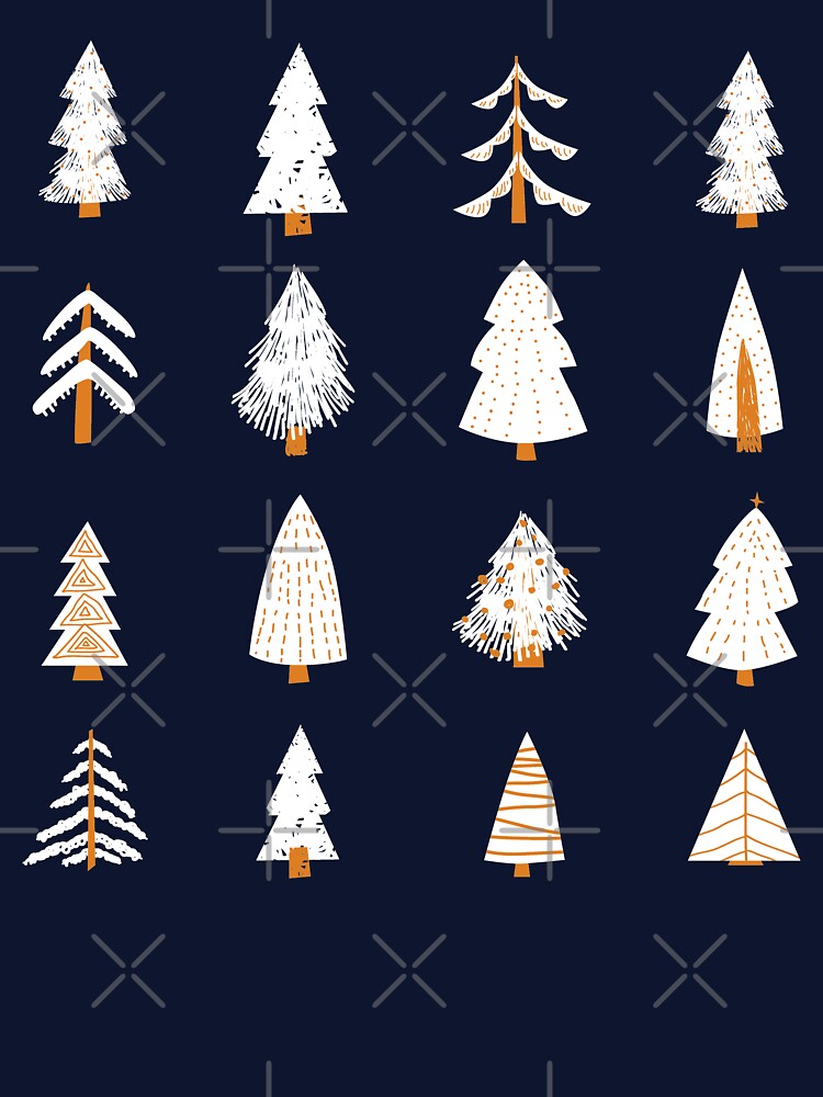 Christmas Tree Snow Covered White Christmas Holiday Bauble Forest Woodland Abstract Pine Fir T-Shirt Sweater... (Image 3)