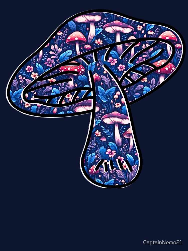 Dark Cottagecore Moonlight Mushroom by CaptainNemo21 T-Shirts, Hoodie, Sweatshirt | BlankRebels.com (Image 3)