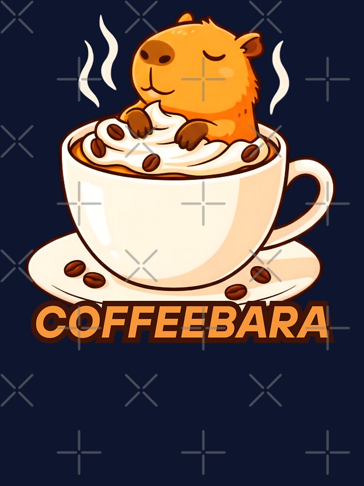 Funny Brainrot Coffeebara Cute Kawaii Capybara Coffee Cup T-Shirts, Hoodie, Sweatshirt