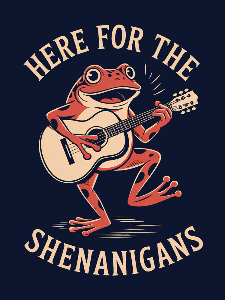 Shenanigans Frog Guitar Animal Meme by gourpmerzihd T-Shirts, Hoodie, Sweatshirt | BlankRebels.com (Image 3)