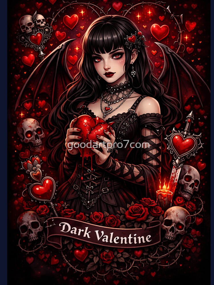 ? Dark Valentine – Gothic Love Art? by goodartpro7com T-Shirts, Hoodie, Sweatshirt | BlankRebels.com (Image 3)
