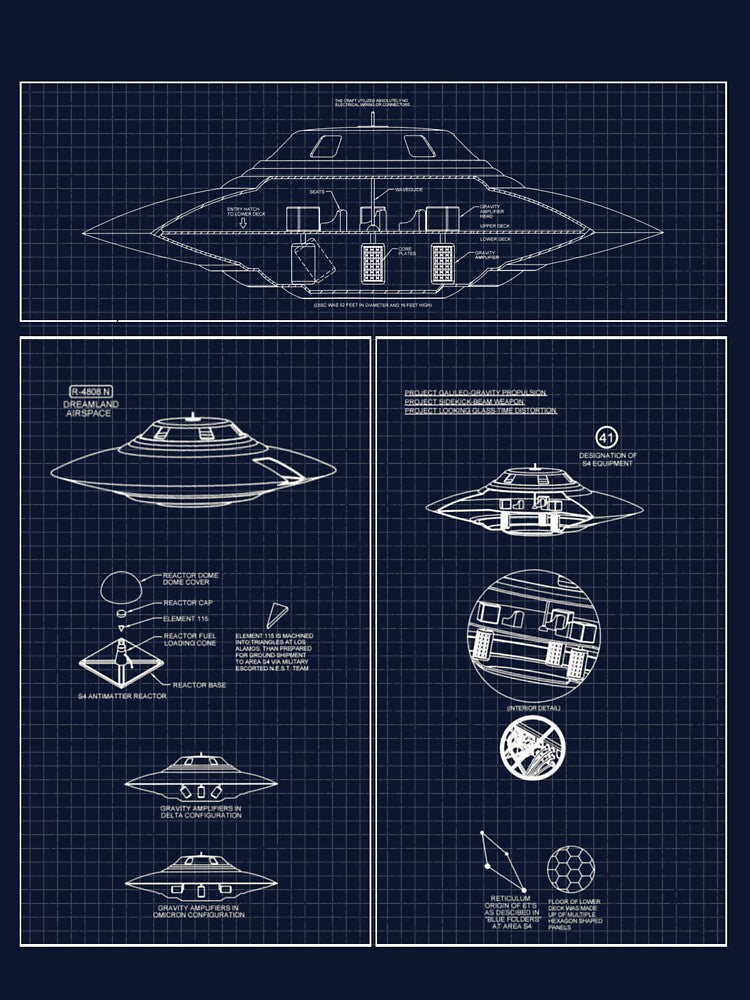 Bob Lazar Sport Model UAP Blueprint by HecksherDesigns T-Shirts, Hoodie, Sweatshirt | BlankRebels.com (Image 3)