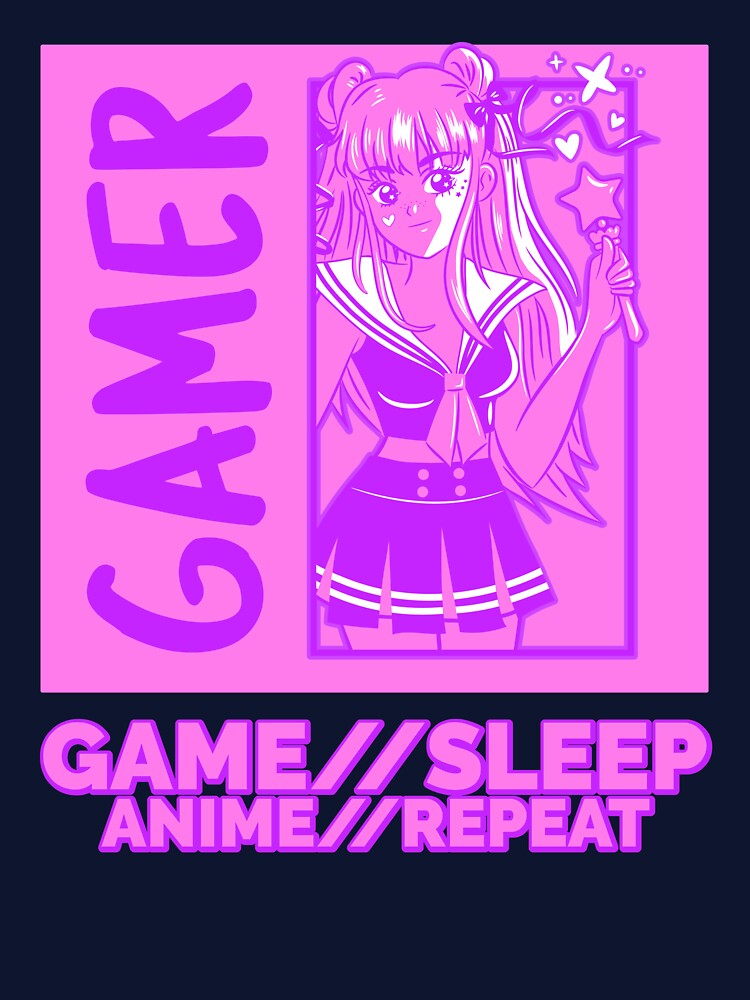 Game/Sleep/Anime/Repeat by SuperstyleTees T-Shirts, Hoodie, Sweatshirt | BlankRebels.com (Image 3)