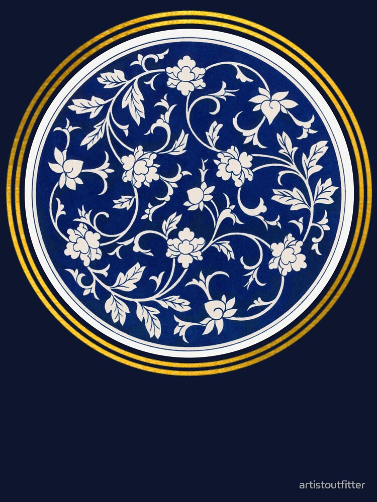 Blue And White Floral Pattern by artistoutfitter T-Shirts, Hoodie, Sweatshirt | BlankRebels.com (Image 3)