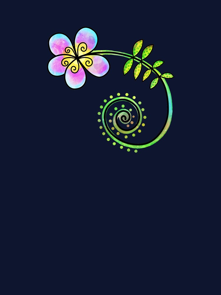 Hand Drawn Doodle Watercolor Flowers by GeeHanz T-Shirts, Hoodie, Sweatshirt | BlankRebels.com (Image 3)