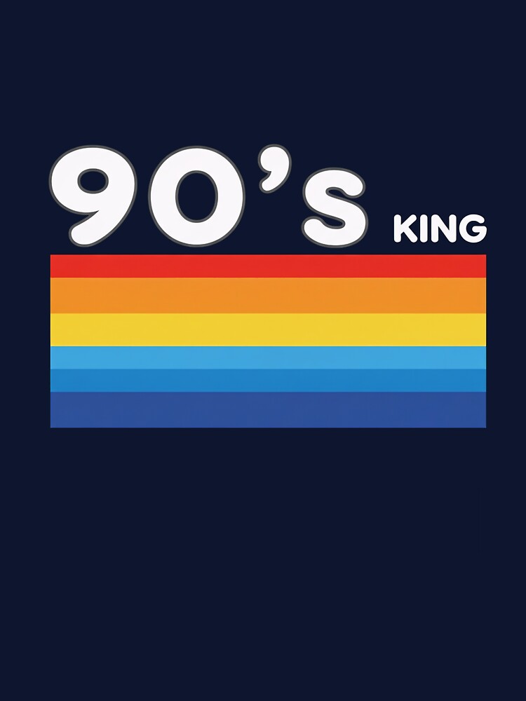 90s King Vintage Retro Sunset Aesthetic Gold Crown Birthday by IvoryArtDesign T-Shirts, Hoodie, Sweatshirt (Image 3)
