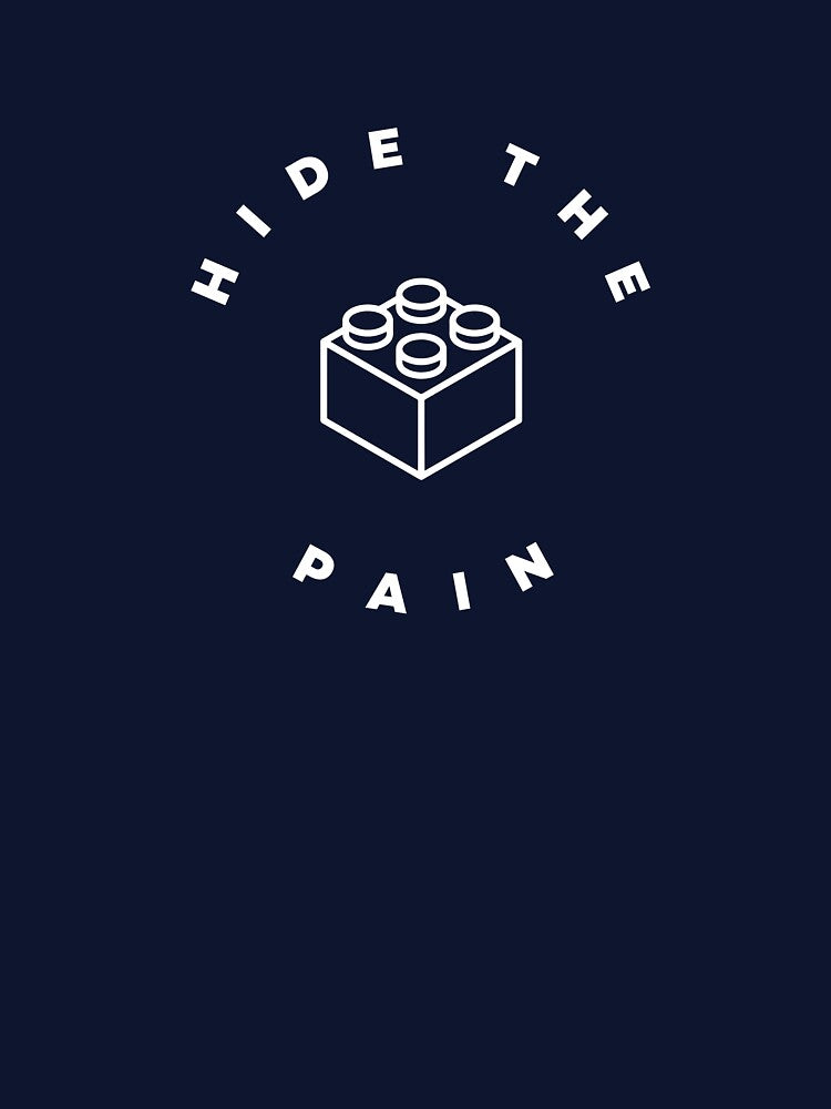 Hide the pain Funny Minimal White Typography by meeneemal