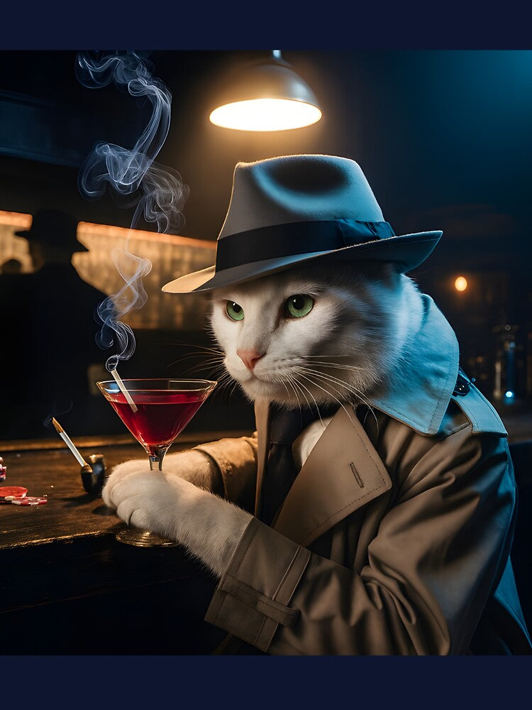 Cowboy as Cat Detective Sam Spayed– Martini at Midnight by Oceandiana T-Shirts, Hoodie, Sweatshirt (Image 3)