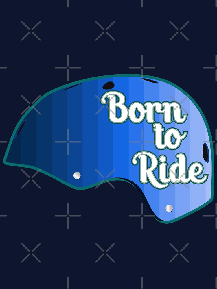 Skateboard Helmet Born Ride Solid Blue Gradient T-Shirts, Hoodie, Sweatshirt