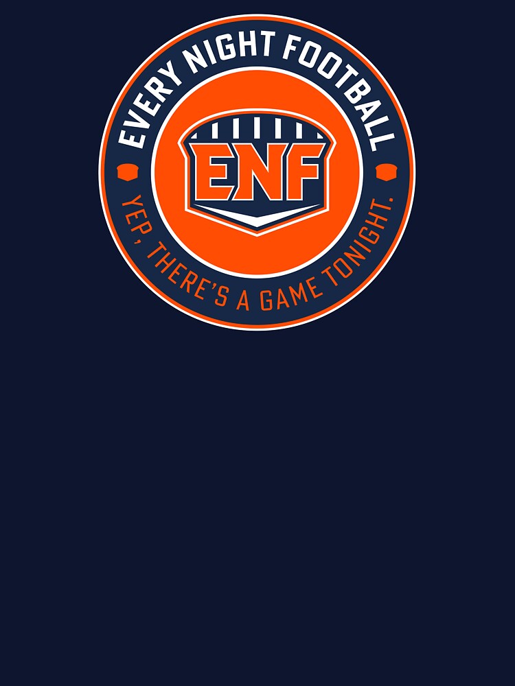 Every Night Football "Circular Slogan" (Navy & Orange) by GX3-Creative T-Shirts, Hoodie, Sweatshirt (Image 3)